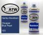 Preview: Harley-Davidson, Chopper Blue Pearl, 103: 400ml Sprühdose + 400ml Klarlack - Set, von ATW Autoteile West.